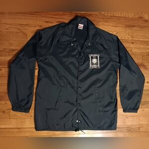 vintage USS Whipple Wind Breaker Jacket Navy Blue Snap Up Military naval